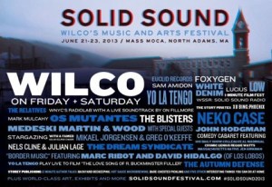 Wilco Solid Sound Festival 2013 lineup Yo La Tengo Neko Case