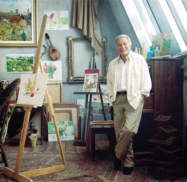 Tony Bennett in his studio. Photo by Mark Seliger