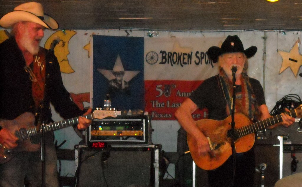 Ray Benson and Willie Nelson at the Broken Spoke by Donna Marie Miller