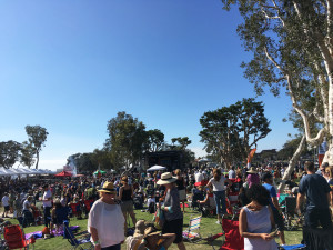 A view of the crowd gathered before the Baker Electric Solar Stage 