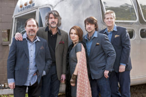 The SteelDrivers on tour (L-R: Richard Bailey (banjo), Brent Truitt (mandolin), Tammy Rogers (fiddle, vocals), Gary Nichols (guitar, vocals) and Mike Fleming (bass, vocals) 